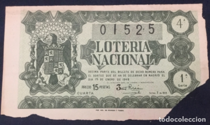 Loter&iacute;a Nacional: LOTERIA NACIONAL - 1949 SORTEO 2