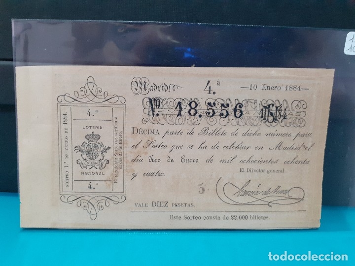 Loter&iacute;a nacional: Loteria nacional 1884 sorteo 10 de enero