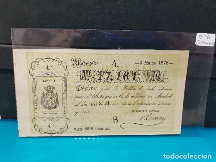 Loter&iacute;a nacional: Loteria 1876 sorteo 3 de marzo
