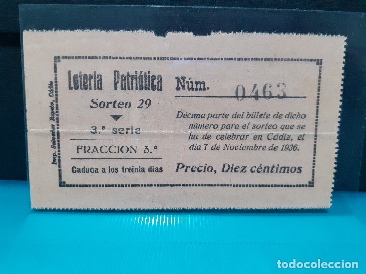 Loter&iacute;a nacional: Loteria 1936 sorteo de C&aacute;diz