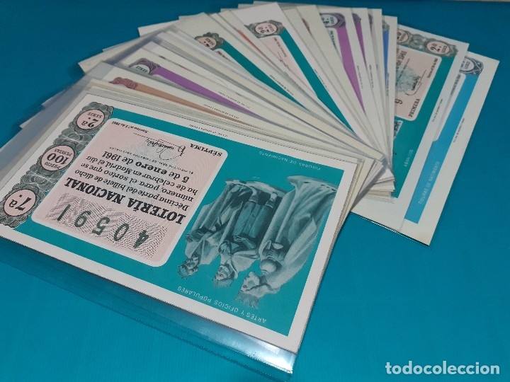 National Spanish Lottery: Loteria nacional 1961 colecci&oacute;n completa
