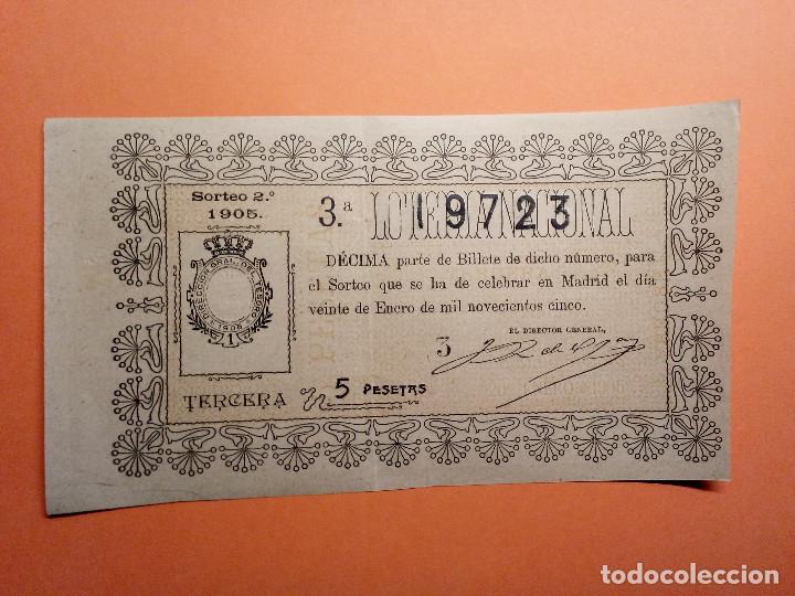 National Spanish Lottery: Loteria Nacional 20 Enero 1905 Sorteo 2 N&uacute;m 19723
