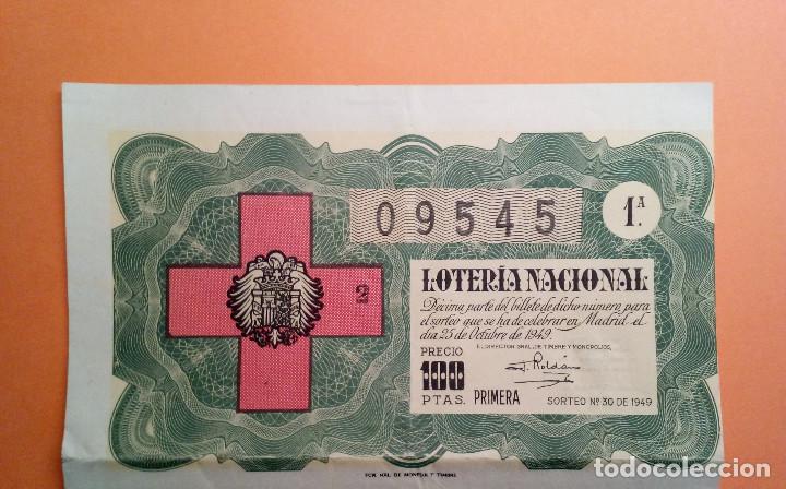 Nationale spanische Lotterie: Loteria Nacional 25 Octubre 1949 Sorteo 30 N&uacute;m 09545