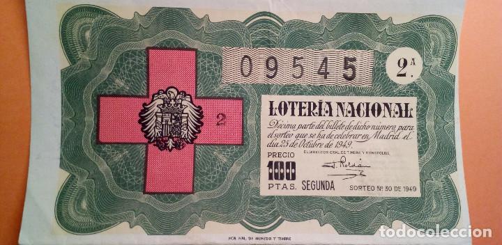 Nationale spanische Lotterie: Loteria Nacional 25 Octubre 1949 Sorteo 30 N&uacute;m 09545