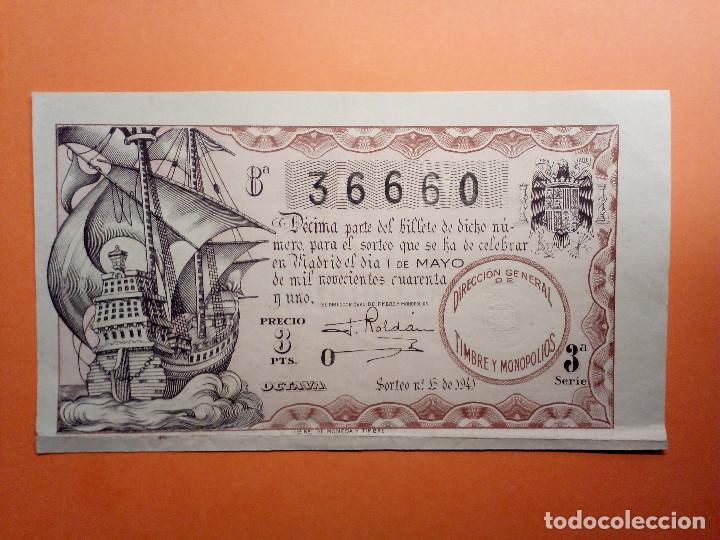 Nationale spanische Lotterie: Loteria Nacional 1 Mayo 1941 Sorteo 13 N&uacute;m 36660