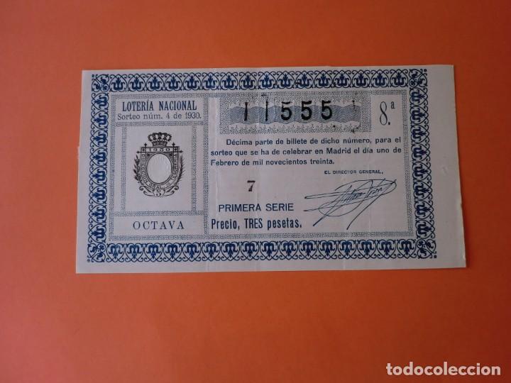 Nationale spanische Lotterie: Loteria Nacional 1 Febrero 1930 Sorteo 4 N&uacute;m 11555