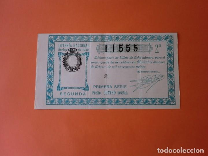 Nationale spanische Lotterie: Loteria Nacional 11 Febrero 1930 Sorteo 5 N&uacute;m 11555