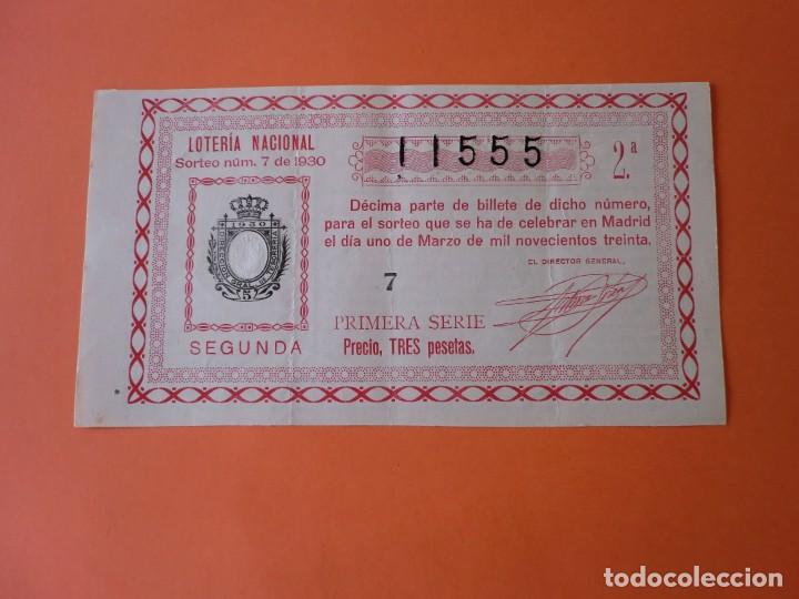 Nationale spanische Lotterie: Loteria Nacional 1 Marzo 1930 Sorteo 7 N&uacute;m 11555