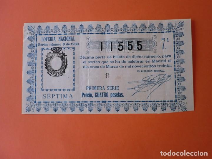 Nationale spanische Lotterie: Loteria Nacional 11 Marzo 1930 Sorteo 8 N&uacute;m 11555