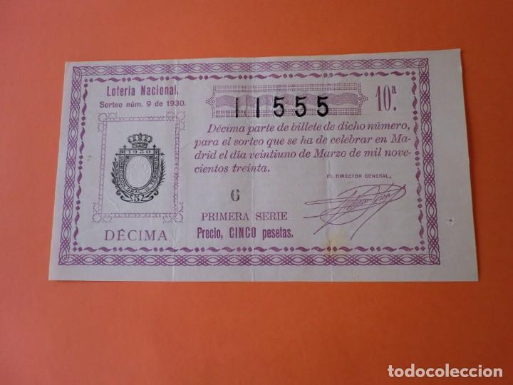 Nationale spanische Lotterie: Loteria Nacional 21 Marzo 1930 Sorteo 9 N&uacute;m 11555