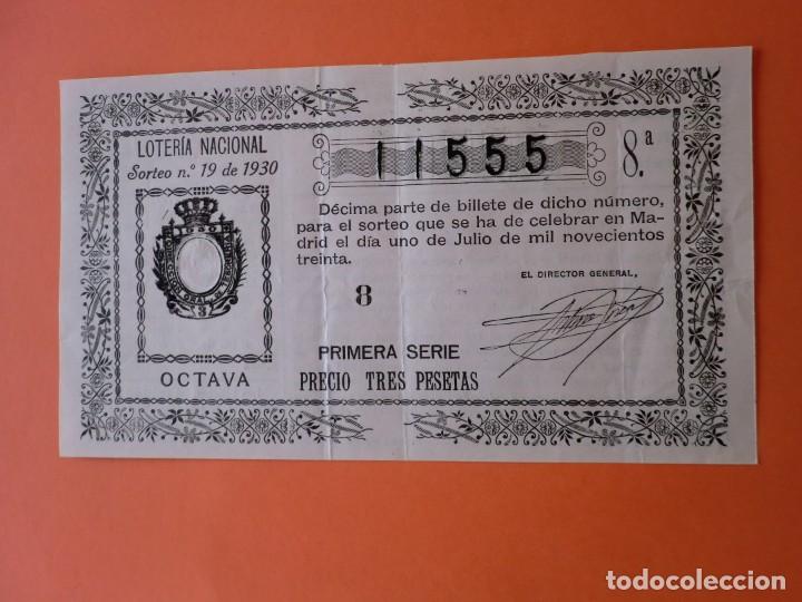 Nationale spanische Lotterie: Loteria Nacional 1 Julio 1930 Sorteo 19 N&uacute;m 11555