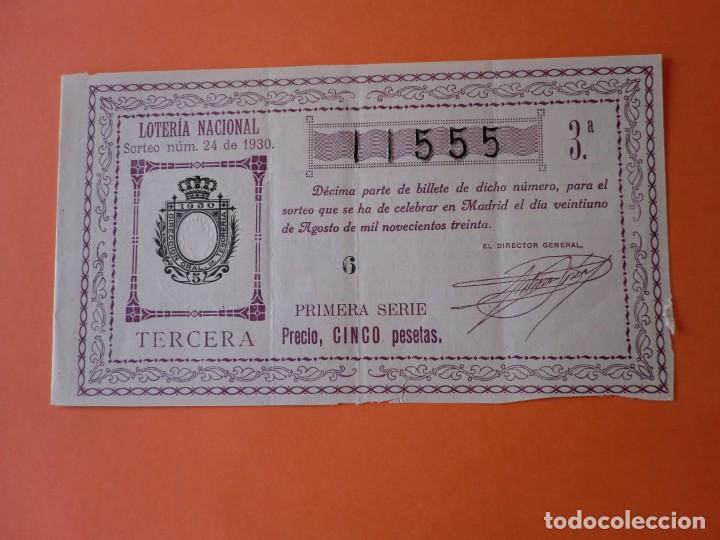 Nationale spanische Lotterie: Loteria Nacional 21 Agosto 1930 Sorteo 24 N&uacute;m 11555