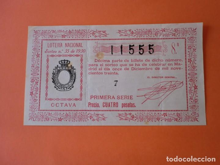 Nationale spanische Lotterie: Loteria Nacional 11 Diciembre 1930 Sorteo 35 N&uacute;m 11555