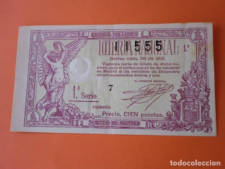 Nationale spanische Lotterie: Loteria Nacional 22 Diciembre 1931 Sorteo 36 N&uacute;m 11555