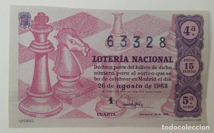 Loter&iacute;a Nacional: Loter&iacute;a Nacional. A&ntilde;o 1963. sorteo 24