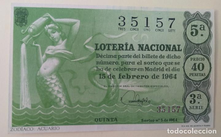 Loter&iacute;a Nacional: Loteria Nacional 1964. Sorteo 5