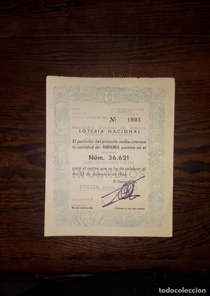 National Spanish Lottery: BILLETE DE LOTER&Iacute;A DE LA MUTUALIDAD ESPA&Ntilde;OLA MESAI MADRID 1966