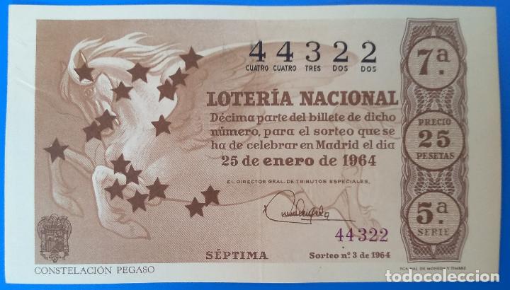 Loter&iacute;a Nacional: Loter&iacute;a Nacional a&ntilde;o 1964, sorteo 3