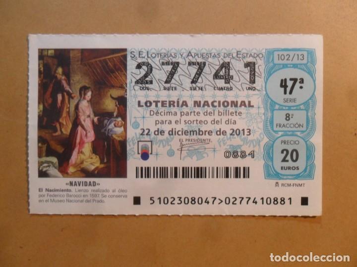 Loter&iacute;a Nacional: DECIMO N&ordm; 27741 - 22 DICIEMBRE 2013 - 102/13 - NAVIDAD - EL NACIMIENTO, MUSEO DEL PRADO