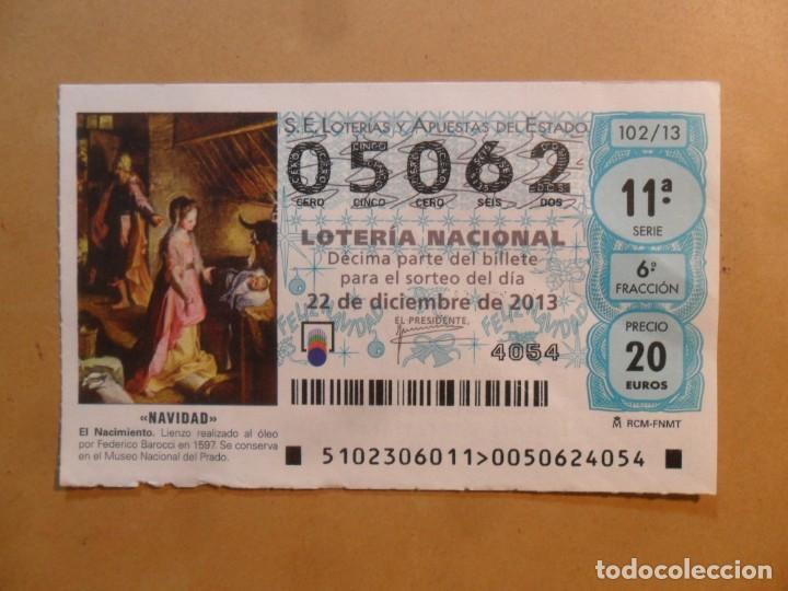 Loter&iacute;a Nacional: DECIMO N&ordm; 05062 - 22 DICIEMBRE 2013 - 102/13 - NAVIDAD - EL NACIMIENTO, MUSEO DEL PRADO