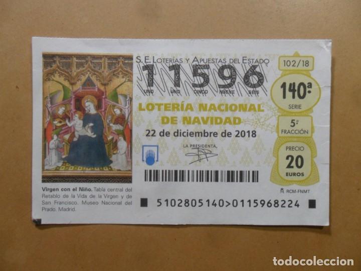 Loter&iacute;a Nacional: DECIMO N&ordm; 11596 - 22 DICIEMBRE 2018 - 102/18 - VIRGEN CON EL NI&Ntilde;O - MUSEO DEL PRADO