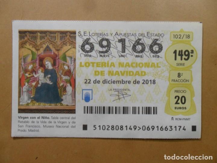 Loter&iacute;a Nacional: DECIMO N&ordm; 69166 - 22 DICIEMBRE 2018 - 102/18 - VIRGEN CON EL NI&Ntilde;O - MUSEO DEL PRADO