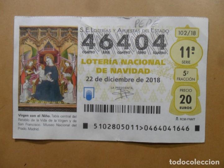 Loter&iacute;a Nacional: DECIMO N&ordm; 46404 - 22 DICIEMBRE 2018 - 102/18 - VIRGEN CON EL NI&Ntilde;O - MUSEO DEL PRADO