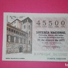 Lotería Nacional: DECIMO DE LOTERIA 45500. Lote 190183517