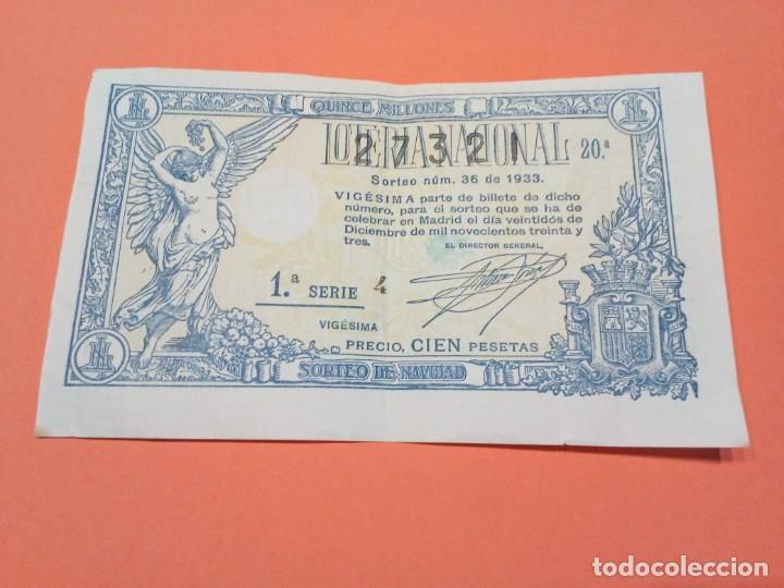 Lotaria Nacional: Loteria Nacional Navidad 22 Diciembre 1933 Sorteo 36 N&uacute;m 27321