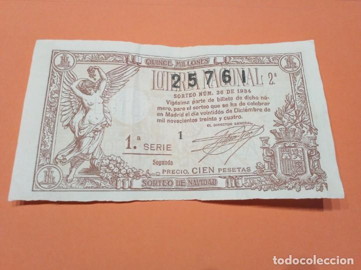 Lotaria Nacional: Loteria Nacional Navidad 22 Diciembre 1934 Sorteo 36 N&uacute;m 25761