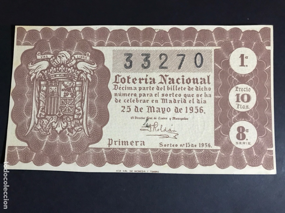 National Spanish Lottery: Loteria A&ntilde;o 1956 sorteo 15