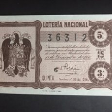 Lotería Nacional: LOTERIA AÑO 1956 SORTEO 35