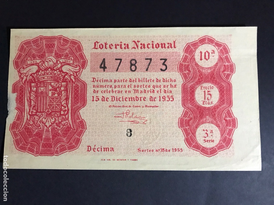 Loterie Nationale: Loteria A&ntilde;o 1955 sorteo 35
