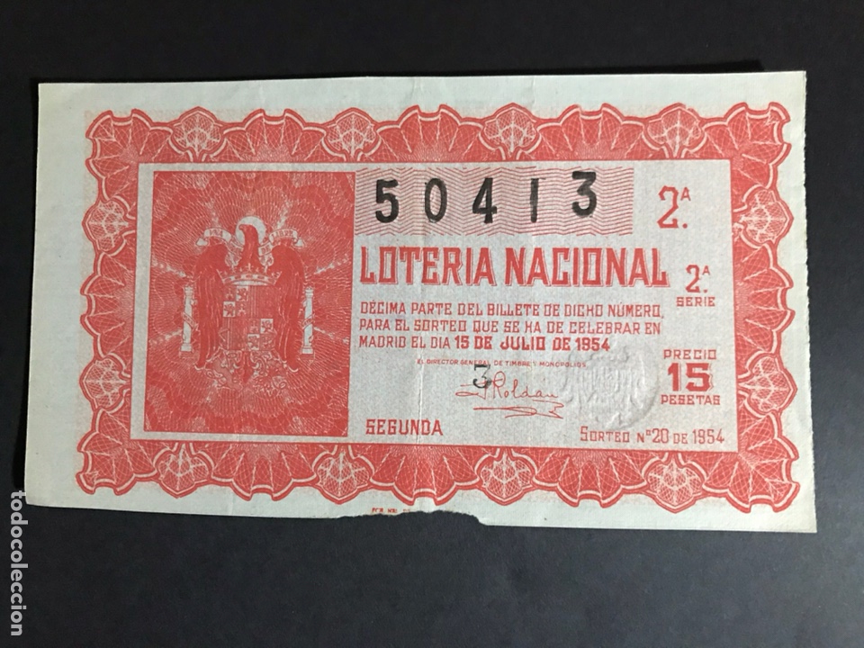 Loterie Nationale: Loteria A&ntilde;o 1954 sorteo 20