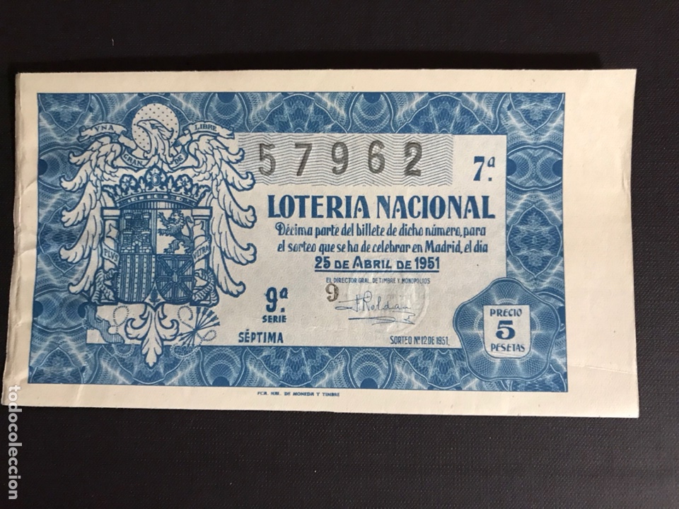 National Spanish Lottery: Loteria A&ntilde;o 1951 sorteo 12
