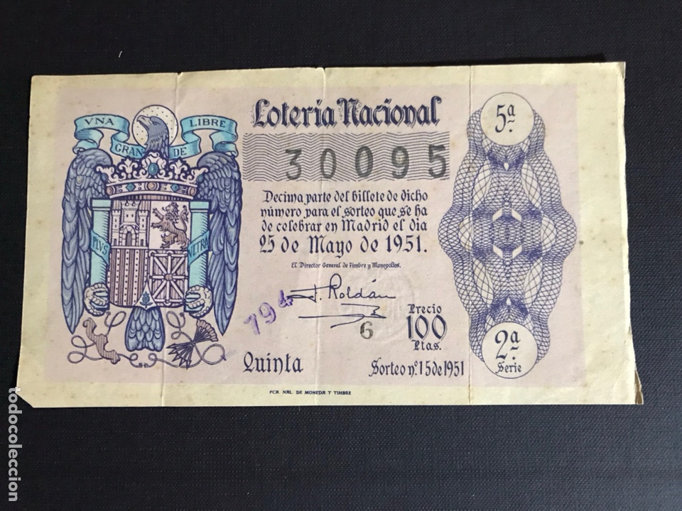 National Spanish Lottery: Loteria A&ntilde;o 1951 sorteo 15