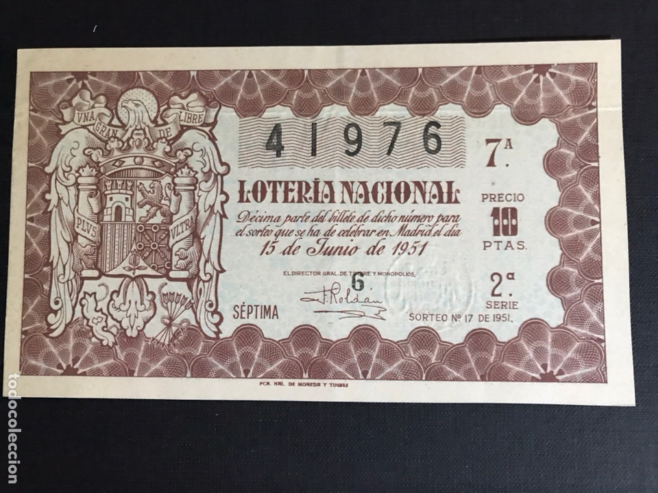 National Spanish Lottery: Loteria A&ntilde;o 1951 sorteo 17