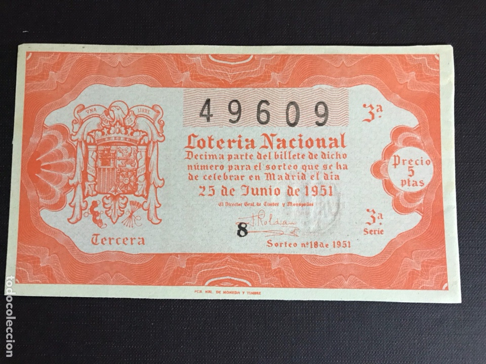 National Spanish Lottery: Loteria A&ntilde;o 1951 sorteo 18