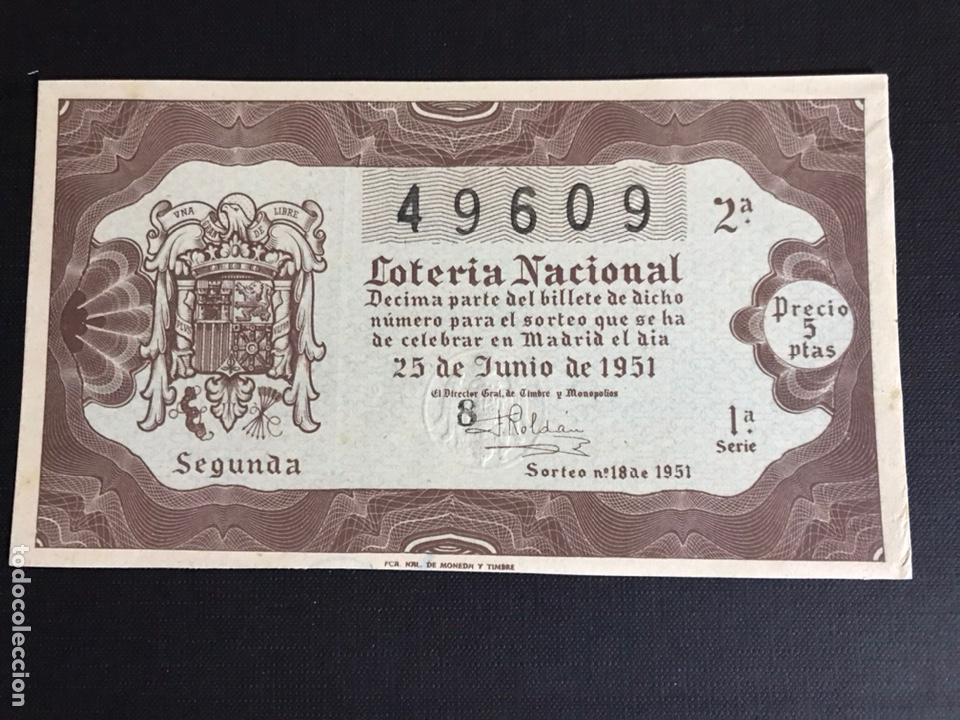 Lotteria Nationale Spagnola: Loteria A&ntilde;o 1951 sorteo 18