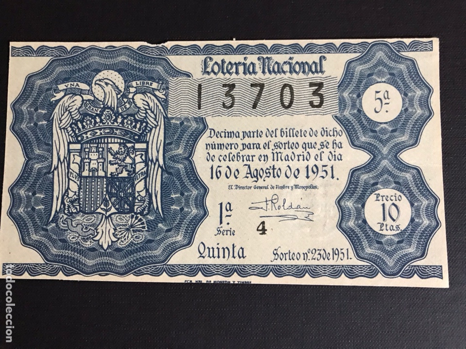 National Spanish Lottery: Loteria A&ntilde;o 1951 sorteo 23