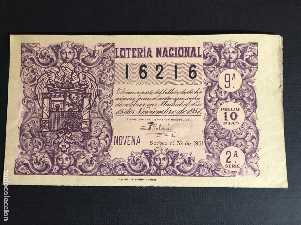National Spanish Lottery: Loteria A&ntilde;o 1951 sorteo 32