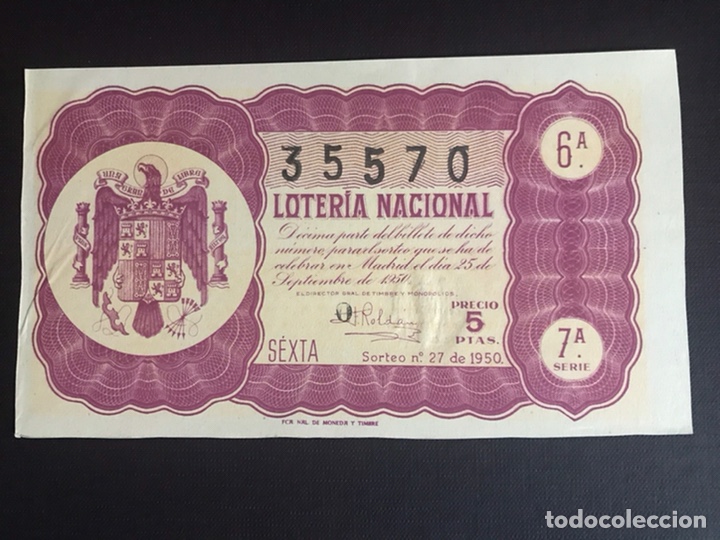 National Spanish Lottery: Loteria A&ntilde;o 1950 sorteo 27