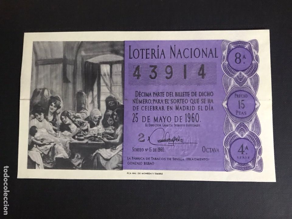 Loterie Nationale: Loteria A&ntilde;o 1960 sorteo 15