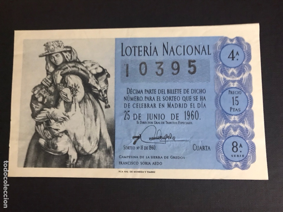 National Spanish Lottery: Loteria A&ntilde;o 1960 sorteo 18
