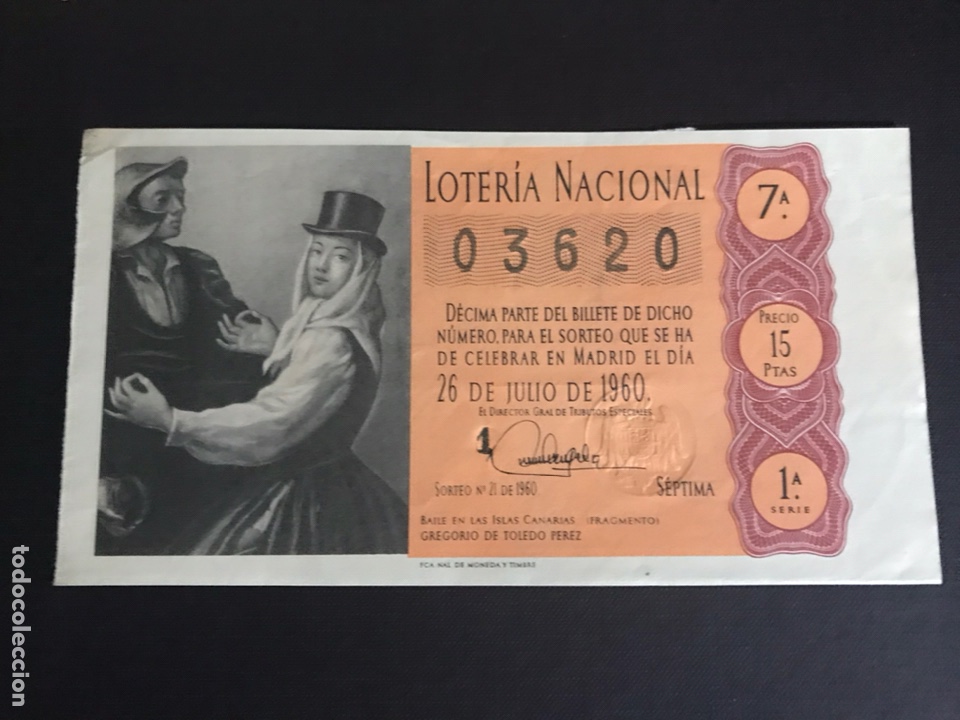 National Spanish Lottery: Loteria A&ntilde;o 1960 sorteo 21