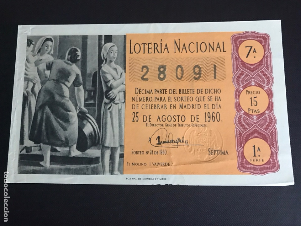 National Spanish Lottery: Loteria A&ntilde;o 1960 sorteo 24