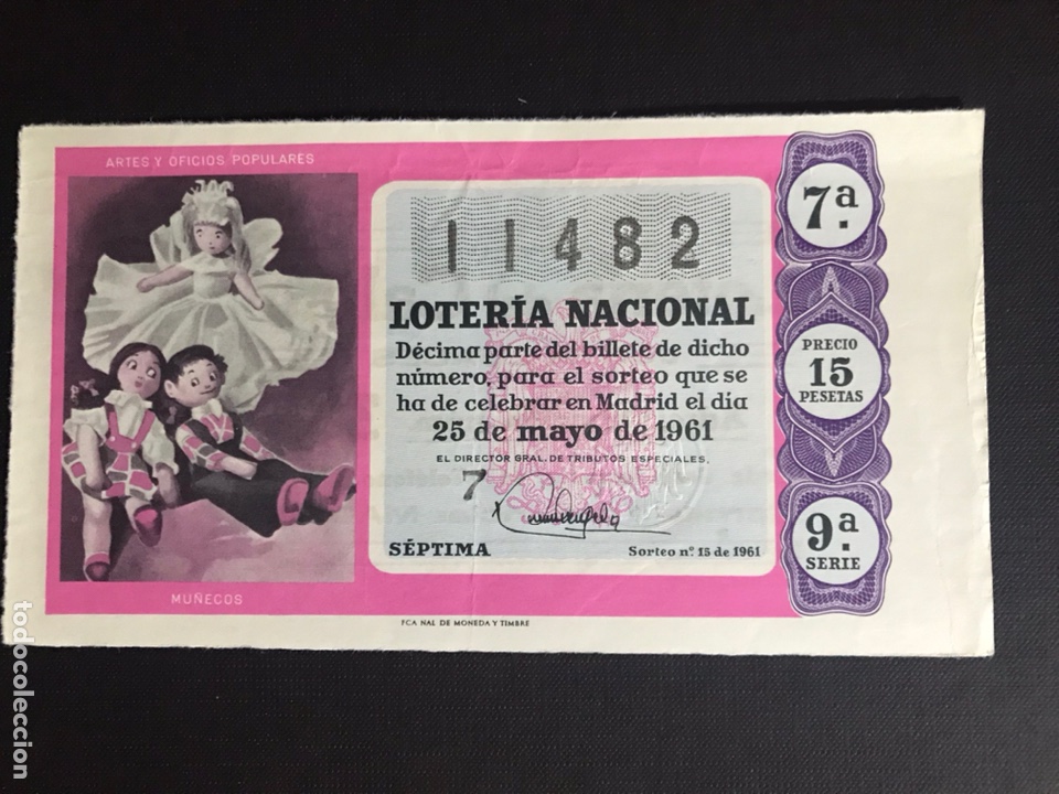 National Spanish Lottery: Loteria A&ntilde;o 1961 sorteo 15