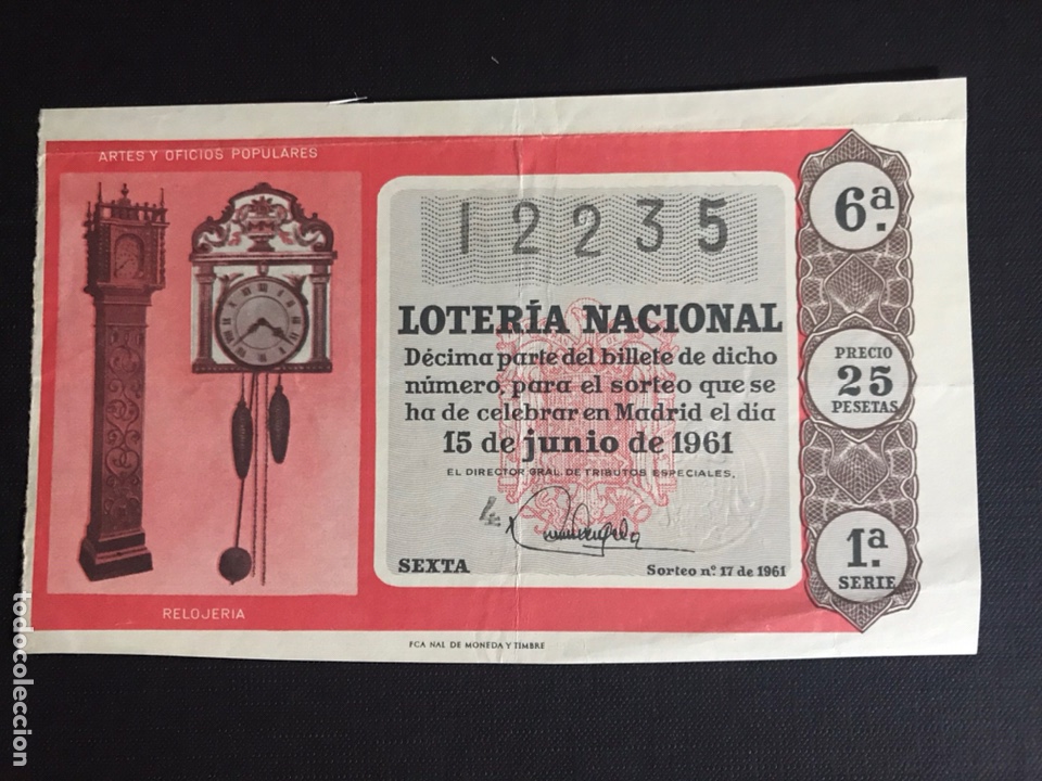 National Spanish Lottery: Loteria A&ntilde;o 1961 sorteo 17