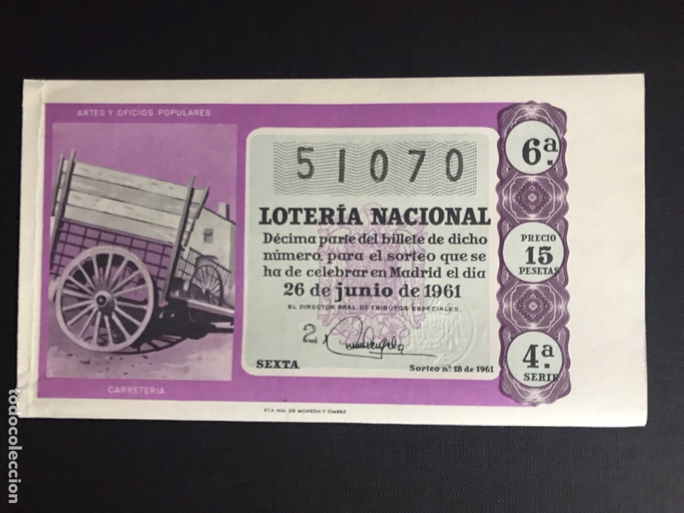 Nationale spanische Lotterie: Loteria A&ntilde;o 1961 sorteo 18