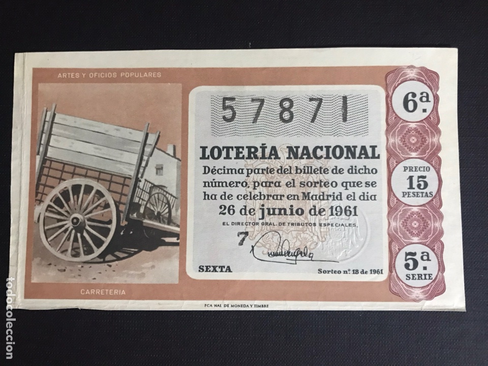 National Spanish Lottery: Loteria A&ntilde;o 1961 sorteo 18